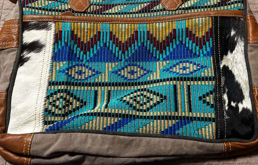 Myra Bag S-1957 Southwestern Jacquard and Hair-On Tote